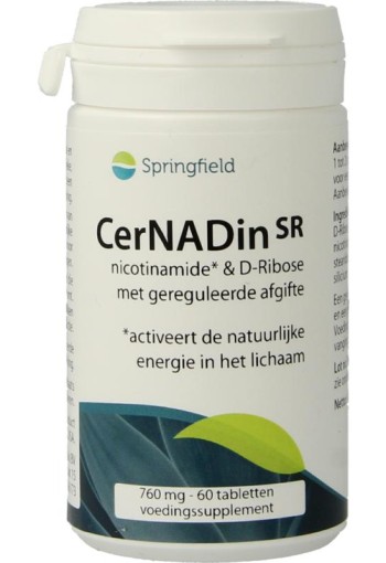 Springfield Cernadin SR nicotinamide & D-ribose 760mg (60 Tabletten)