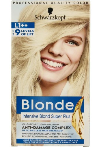 Schwarzkopf Blonde haarverf intensive bond super plus L1++ 1 Set