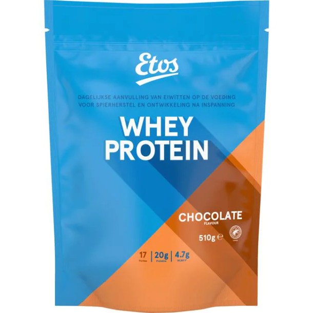 Etos Whey Protein Eiwitpoeder Chocolate 510 GR