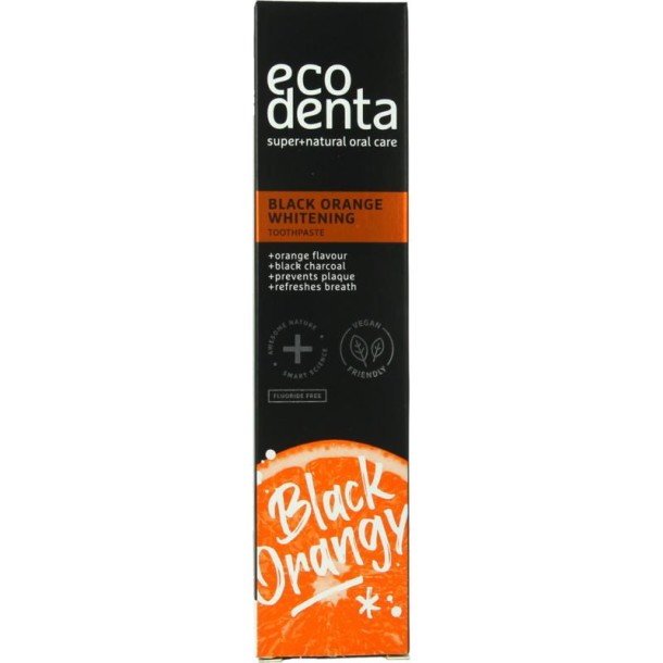 Ecodenta Tandpasta black orange whitening (100 Milliliter)