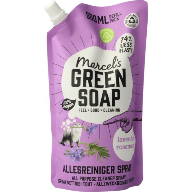 Marcel's GR Soap Allesreiniger lavendel & rozemarijn navulling (500 Milliliter)