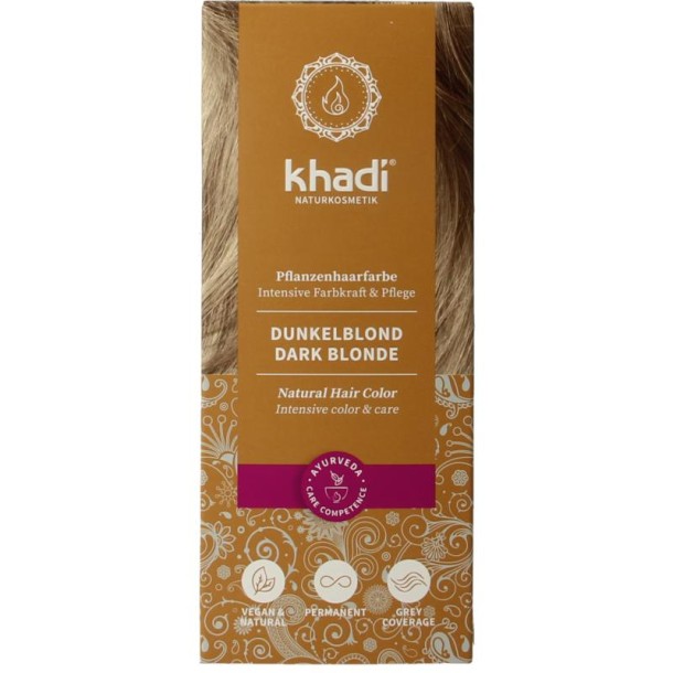 Khadi Haarkleur dark blond (100 Gram)