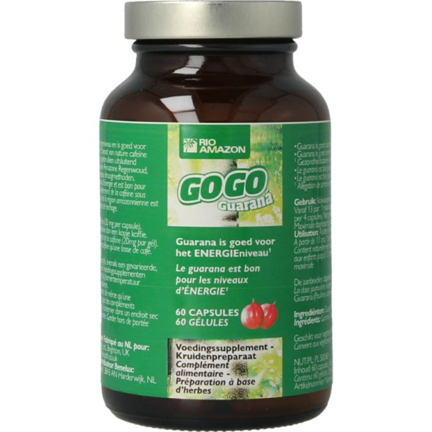 Rio Amazon Gogo guarana (60 Vegetarische capsules)