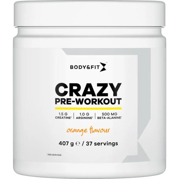 Body & Fit Crazy Pre Workout Poeder Orange 407G