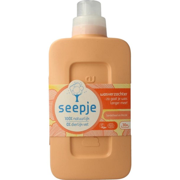 Seepje Wasverzachter sandelhout en perzik (750 Milliliter)