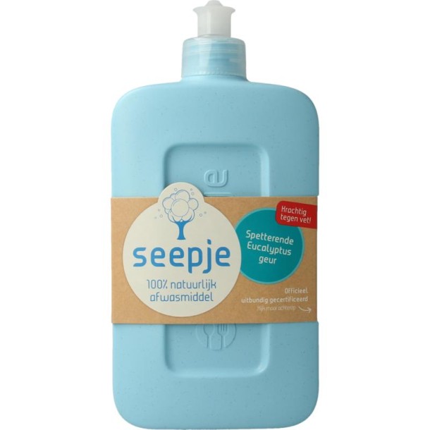 Seepje Afwasmiddel spetterende eucalyptus (500 Milliliter)