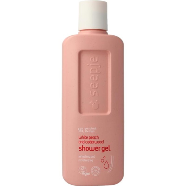 Seepje Showergel white peach and cedarwood (300 Milliliter)
