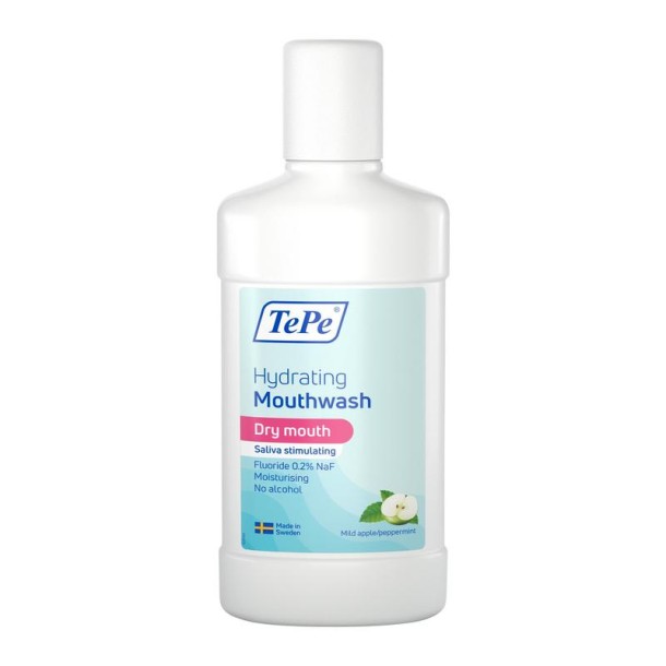 Tepe Hydraterende mondspoeling mild apple/peppermint (500 Milliliter)