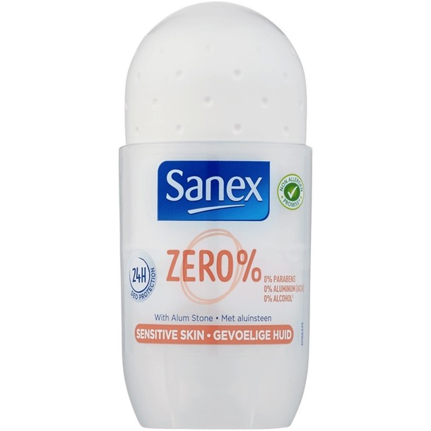Sanex Zero% Anti-Transpirant Roller Gevoelige Huid 50 ml