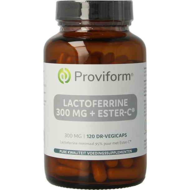 Proviform Lactoferrine puur 300mg + ester C (120 Vegetarische capsules)