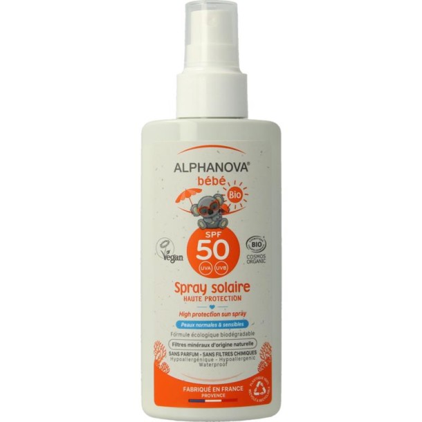 Alphanova Sun Sun bio baby spray high protection SPF50 (125 Milliliter)