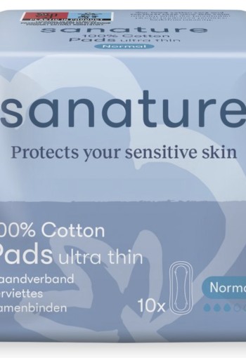 SANATURE 100% Katoenen Maandverband Normaal zonder vleugels
