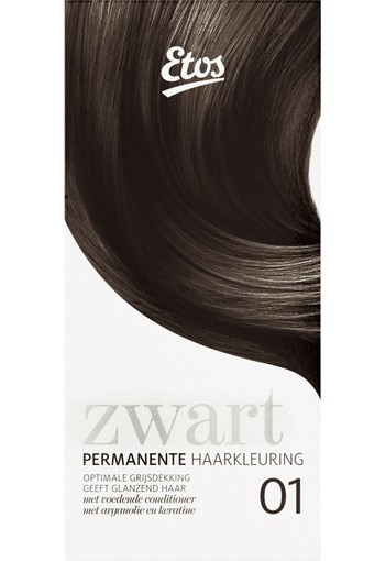 Etos Permanente Haarkleuring 01 Zwart 120 ml 