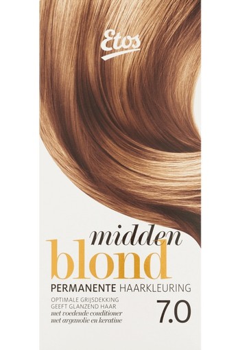 Etos Permanente Haarkleuring 7.0 Midden Blond 120 ml 