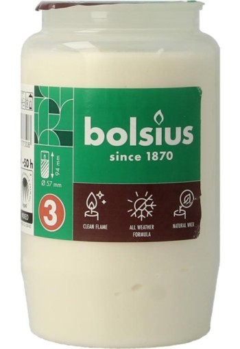 Bolsius Herdenkingslicht nr 3 compo transparant (1 Stuks)