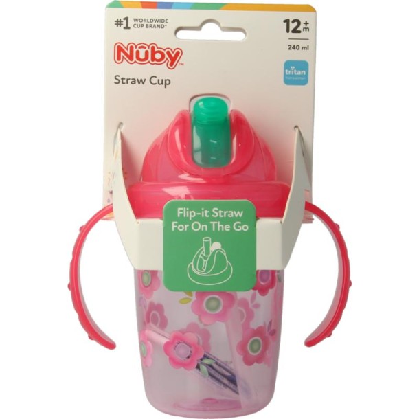Nuby Antilekbeker flip-it met handvaten (1 Stuks)