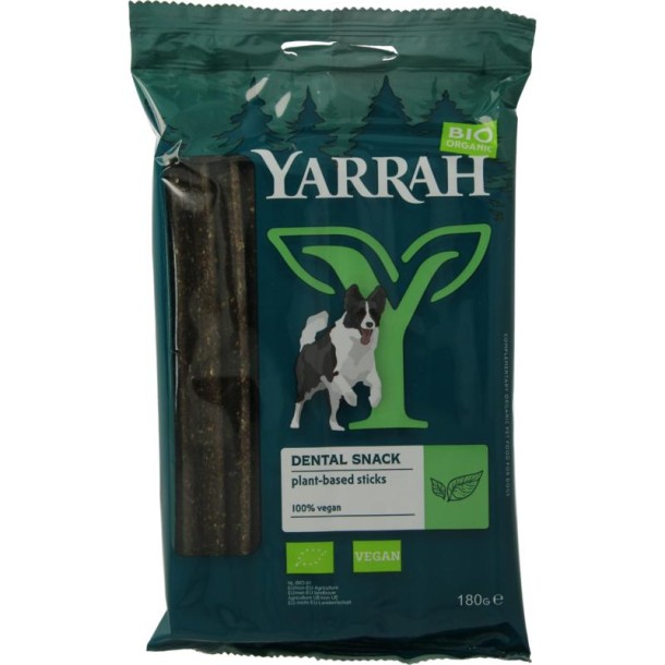Yarrah Hond plant based dental sticks bio (180 Gram)