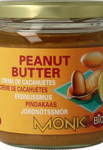Monki Pindakaas zonder zout bio (330 Gram)