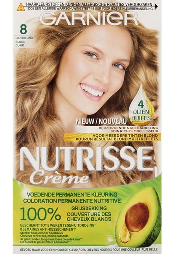 Garnier Nutrisse Crème Voedende Permanente Kleuring 8 Lichtblond