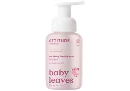 ATTITUDE Baby Leaves 2-in-1 Schuimende Haar & Body zeep unscented 295 ML