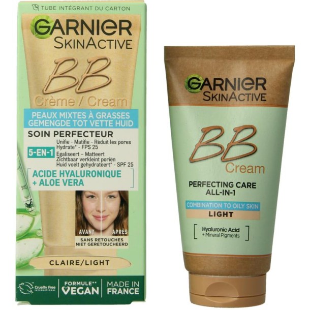 Garnier SkinActive BB cream oil free lichte huid (50 Milliliter)