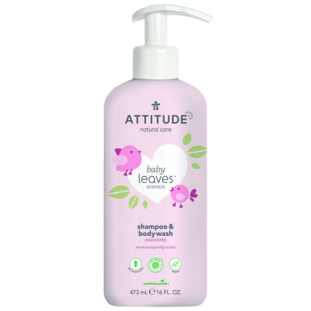 Attitude Shampoo 2 in 1 baby leaves parfum vrij 473 Milliliter