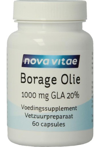 Nova Vitae Borage olie 1000mg GLA 20% (60 Capsules)
