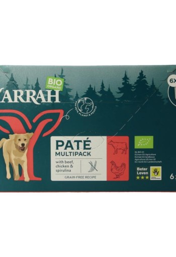 Yarrah Multipack hond met pate rund biologisch (150 Gram)