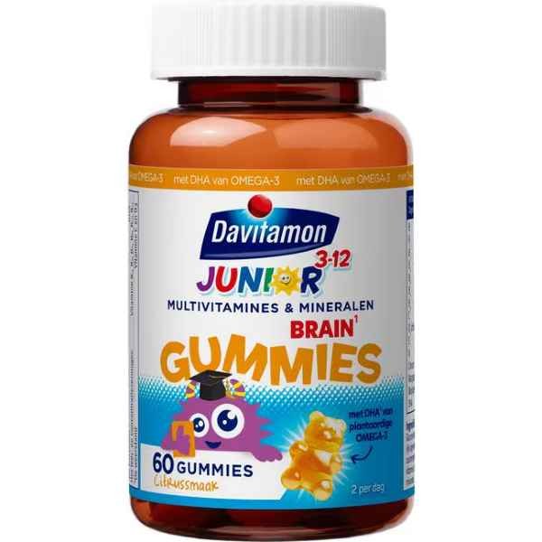 Davitamon Nulti+omega 3 Junior Mulivitamines 60 stuks 