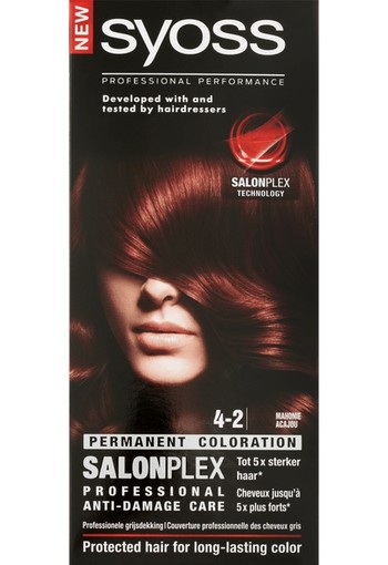 Syoss Salonplex Permanent Coloration 4-2 Mahonie 115 ml