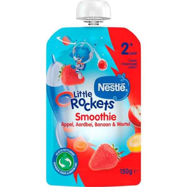 NESTLÉ Little Rockets Smoothie Aardbei Appel Banaan Wortel 2+