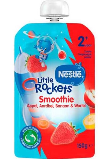 NESTLÉ Little Rockets Smoothie Aardbei Appel Banaan Wortel 2+