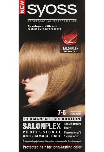 Syoss Salonplex Permanent Coloration 7-6 Middenblond 115 ml