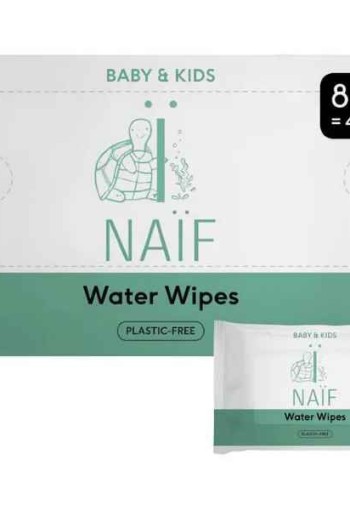 Naïf Plasticvrije Water Billendoekjes 8x54 stuks