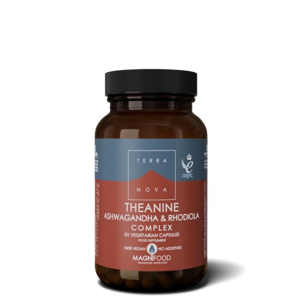 Terranova L-theanine ashwagandha & rhodiola complex (50 Capsules)