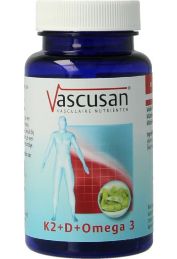 Vascusan K2 vit D omega 3 (60 Capsules)