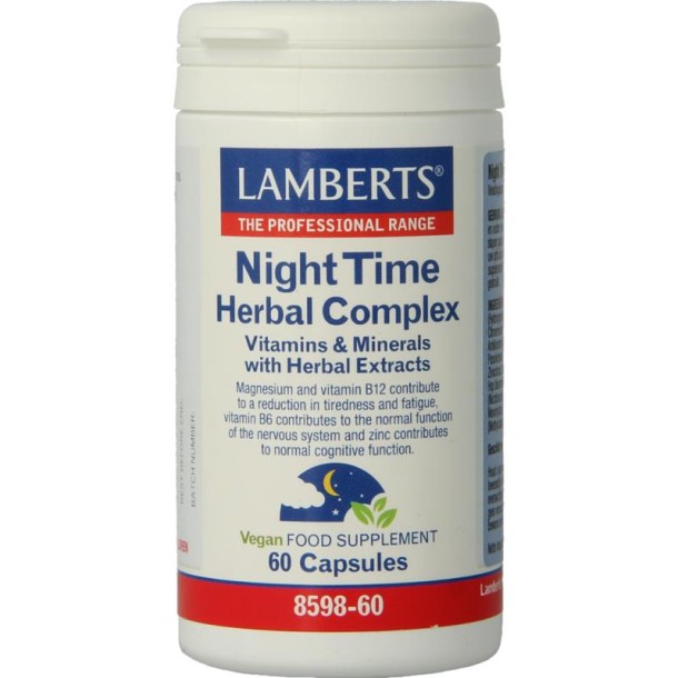 Lamberts Night time kruiden complex (60 Capsules)