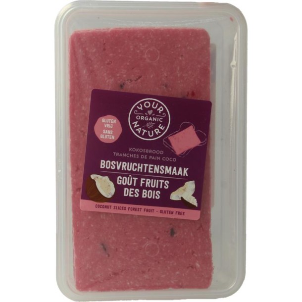 Your Organic Nat Kokosbrood bosvruchten bio (225 Gram)