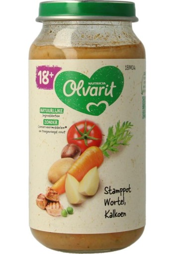 Olvarit Stamppot wortel kalkoen 18M04 (250 Gram)