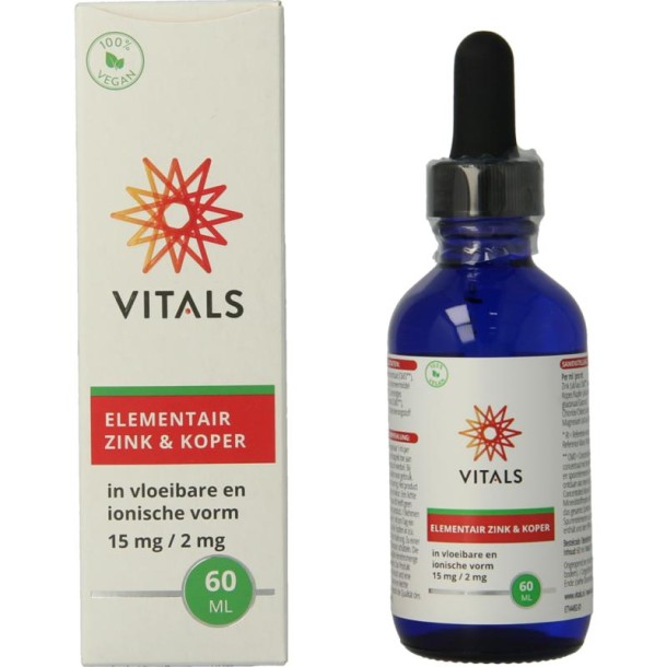 Vitals Elementair zink & koper (60 Milliliter)