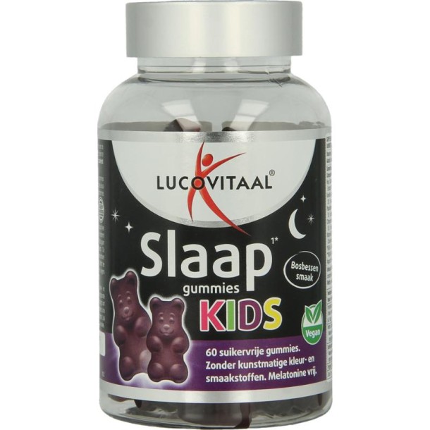 Lucovitaal Slaap gummies kids bosbes vega (60 Gummies)