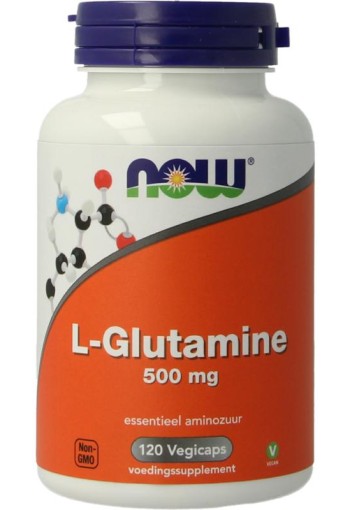 NOW L-Glutamine 500mg (120 Vegetarische capsules)