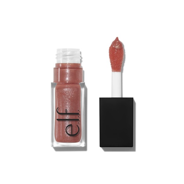 e.l.f. Glow Reviver Lip Oil Glimmer Princess Cut Pinky Beige