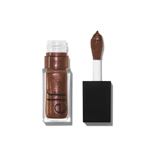 e.l.f. Glow Reviver Lip Oil Glimmer Chocolux Rich Brown