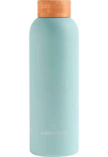 Waterdrop Thermo Steel RVS Drinkfles Pastel Turqoise 600 ML
