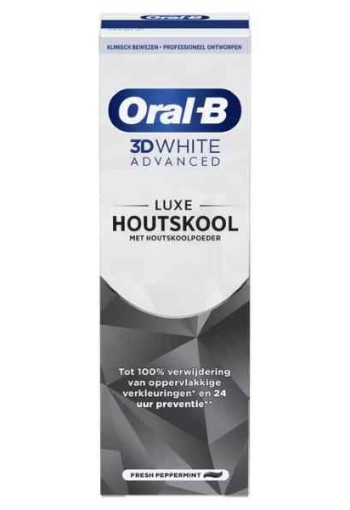 Oral-B 3D White Advanced Houtskool Tandpasta 75 ML