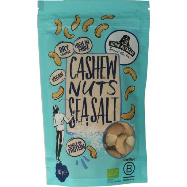 John Altman Dry roasted cashew nuts sea salt bio (100 Gram)