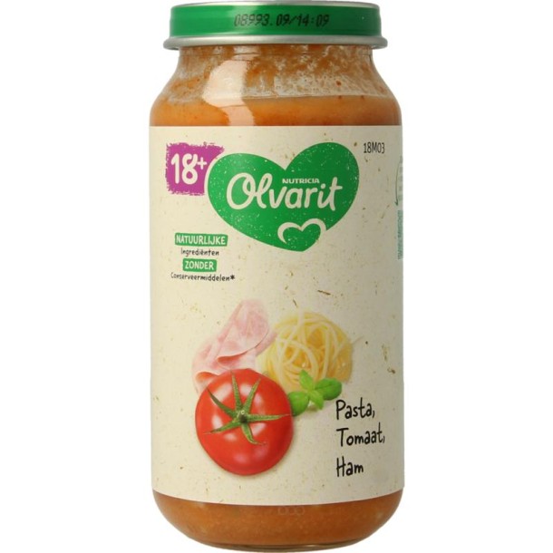 Olvarit Spaghetti tomaat ham 18M03 (250 Gram)