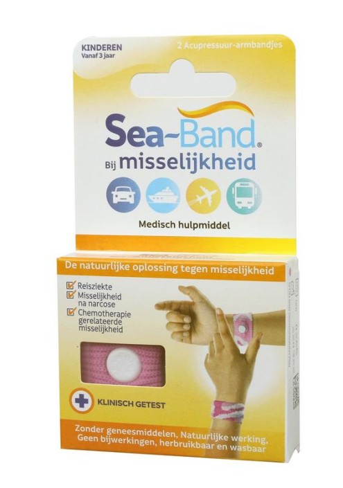 Sea Band Polsband kinderen roze (1 Paar)