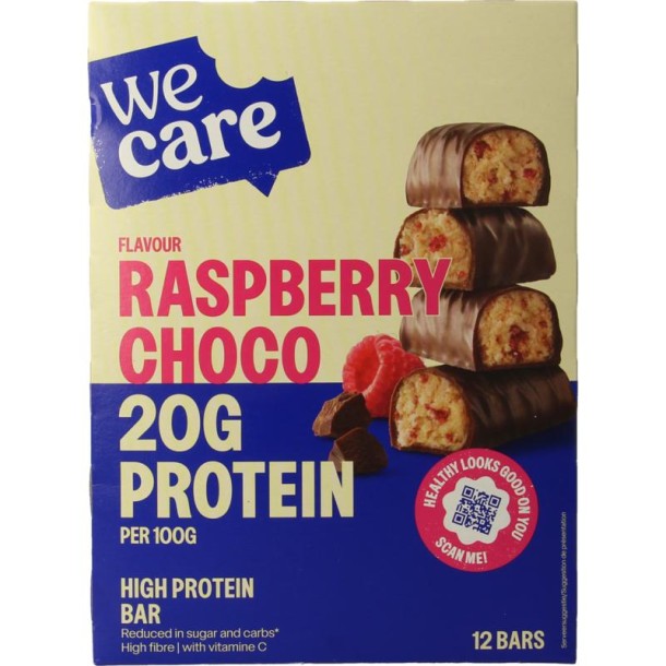 Wecare Bars choco raspberry (372 Gram)